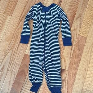 Hanna Andersson Navy and White Striped Kids Pajama Set